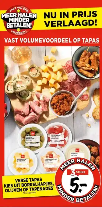 Vomar Voordeelmarkt VAST VOLUMEVOORDEEL OP TAPAS aanbieding