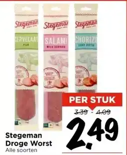 Vomar Voordeelmarkt Stegeman Droge Worst aanbieding