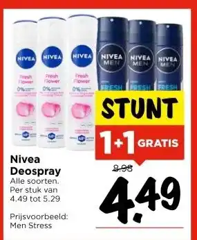 Vomar Voordeelmarkt Nivea Deospray aanbieding