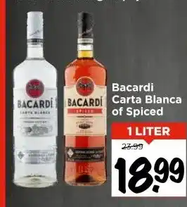 Vomar Voordeelmarkt Bacardi Carta Blanca of Spiced aanbieding