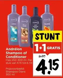 Vomar Voordeelmarkt Andrélon Shampoo of Conditioner aanbieding