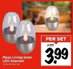 Vomar Voordeelmarkt Mesa Living Solar LED-kaarsen aanbieding