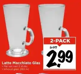 Vomar Voordeelmarkt Latte Macchiato Glas aanbieding