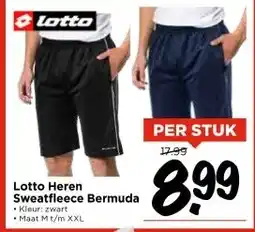 Vomar Voordeelmarkt Lotto Heren Sweatfleece Bermuda aanbieding