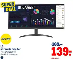 Makro LG ultrawide monitor aanbieding