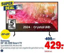 Makro Samsung 65 4K-UHD Smart TV aanbieding