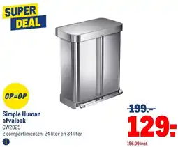 Makro Simple Human afvalbak aanbieding