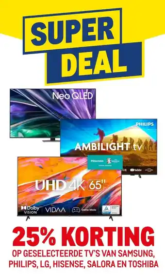 Makro OP GESELECTEERDE TV'S VAN SAMSUNG, PHILIPS, LG, HISENSE, SALORA EN TOSHIBA aanbieding