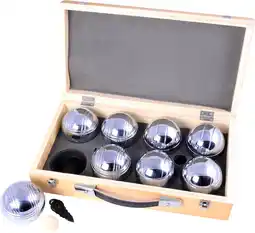 Bol.com Longfield Games Jeu De Boule 8 Ballen - In Houten Koffer aanbieding