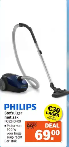 Albert Heijn PHILIPS Stofzuiger met zak aanbieding