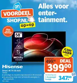 Albert Heijn Hisense Smart 4K TV 58 inch aanbieding