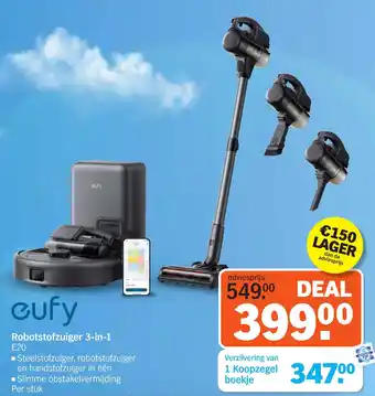 Albert Heijn Cufy Robotstofzuiger 3 in 1 aanbieding