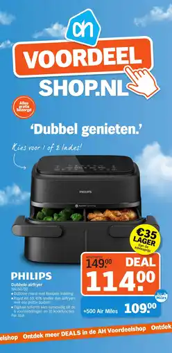 Albert Heijn Philips Dubbele airfryer aanbieding