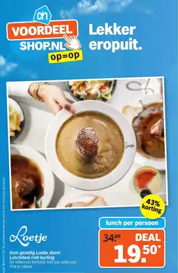Albert Heijn Loetje Kom gezellig Loetje doen! Lunchdeal mét korting aanbieding