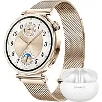 MediaMarkt HUAWEI WATCH GT5 41 mm + FreeBuds 5i (bundel) - Smartwatch Goud aanbieding