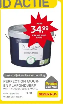 Praxis PERFECTION MUUR- EN PLAFONDVERF aanbieding