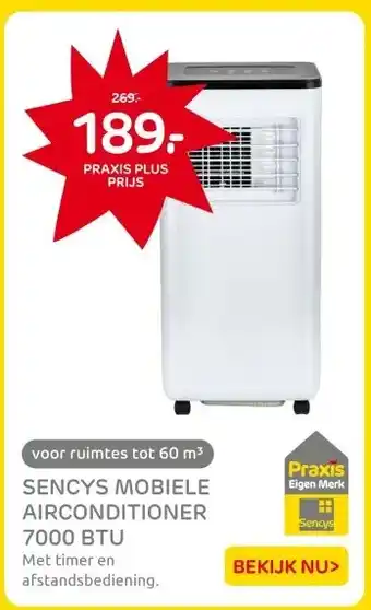 Praxis SENCYS MOBIELE AIRCONDITIONER 7000 BTU aanbieding