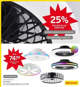Praxis SIANO PLAFONDVENTILATOR aanbieding