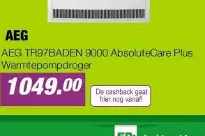 EP AEG TR97BADEN 9000 AbsoluteCare Plus Warmtepompdroger aanbieding