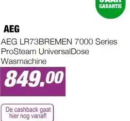 EP AEG LR73BREMEN 7000 Series ProSteam UniversalDose Wasmachine aanbieding
