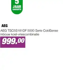 EP AEG TSC5S181DF 5000 Serie ColdSense inbouw koel-vriescombinatie aanbieding