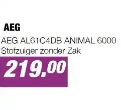 EP AEG AL61C4DB ANIMAL 6000 Stofzuiger zonder Zak aanbieding