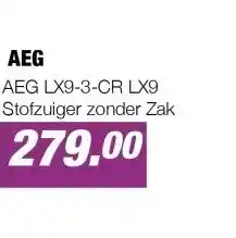 EP AEG LX9-3-CR LX9 Stofzuiger zonder Zak aanbieding