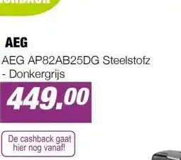 EP AEG AP82AB25DG Steelstofzuiger - Donkergrijs aanbieding