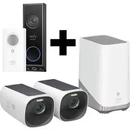 EP EP:Bundel S330 eufyCam 4K (eufyCam 3) met Video Deurbel E340 & Chime aanbieding