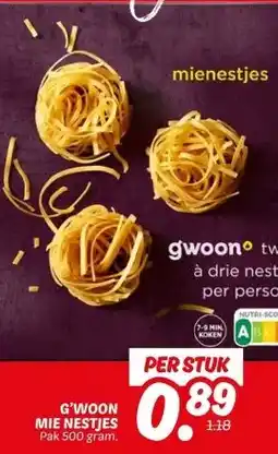 Dekamarkt G'WOON MIE NESTJES aanbieding