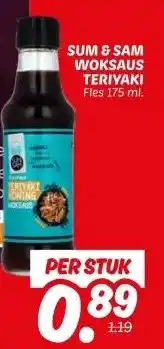 Dekamarkt SUM & SAM WOKSAUS TERIYAKI aanbieding