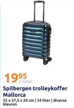 Action Spilbergen trolleykoffer Mallorca aanbieding