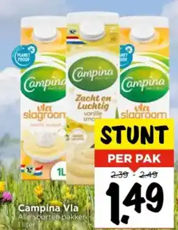 Vomar Voordeelmarkt Campina vla aanbieding