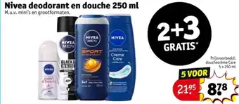 Kruidvat Nivea deodorant en douche 250 ml aanbieding