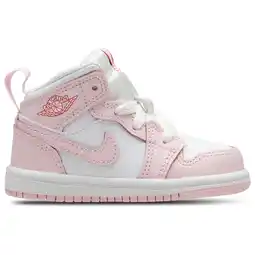 Foot Locker Jordan Aj1 Mid Unisex Schoenen - Roze - Maat: 21 - Leer - Foot Locker aanbieding