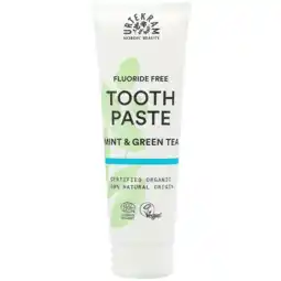 Holland & Barrett Urtekram Tandpasta Mint & Green Tea Fluoridevrij - 75ml aanbieding