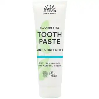 Holland & Barrett Urtekram Tandpasta Mint & Green Tea Fluoridevrij - 75ml aanbieding