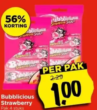 Vomar Voordeelmarkt Bubblicious Strawberry aanbieding