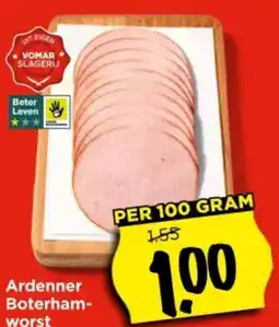Vomar Voordeelmarkt Ardenner Boterham worst aanbieding