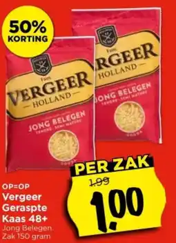Vomar Voordeelmarkt Vergeer Geraspte Kaas 48+ aanbieding