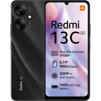 MediaMarkt Xiaomi Redmi 13c 5g - 128 Gb Zwart aanbieding