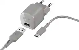 MediaMarkt Fresh 'n Rebel Usb Mini Charger 12 Watt Met Usb-c-kabel 15 Meter Lichtgrijs aanbieding