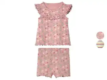Lidl lupilu Baby shirt met korte broek aanbieding