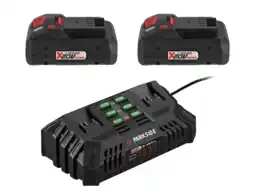 Lidl PARKSIDE Set van 2 smart accu's 20 V - 4 Ah en 1 lader - 4,5 A aanbieding