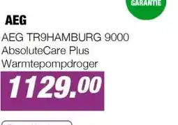 EP AEG TR9HAMBURG 9000 AbsoluteCare Plus Warmtepompdroger aanbieding