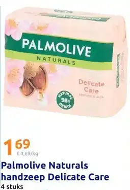 Action Palmolive Naturals handzeep Delicate Care aanbieding