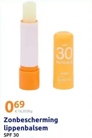 Action Zonbescherming lippenbalsem aanbieding