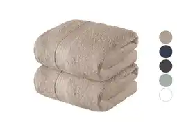 Lidl LIVARNO home 2 handdoeken 50 x 100 cm aanbieding