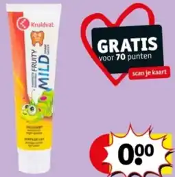 Kruidvat Kruidvat tandpaste fruity mild aanbieding