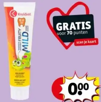 Kruidvat Kruidvat tandpaste fruity mild aanbieding